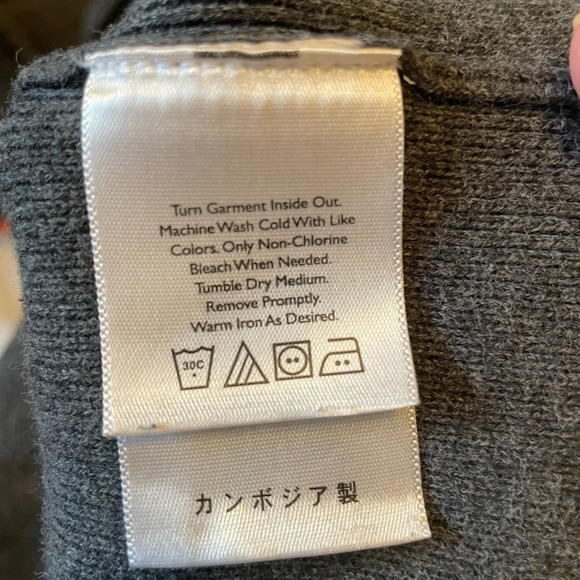 Eddie Bauer Camp Sweater 1/4 Zip Pullover Mens Size XL Gray Orange Dadcore Cozy - Picture 6 of 7